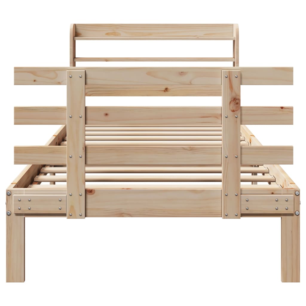 Bed Frame with Headboard without Mattress 90x190 cm Single